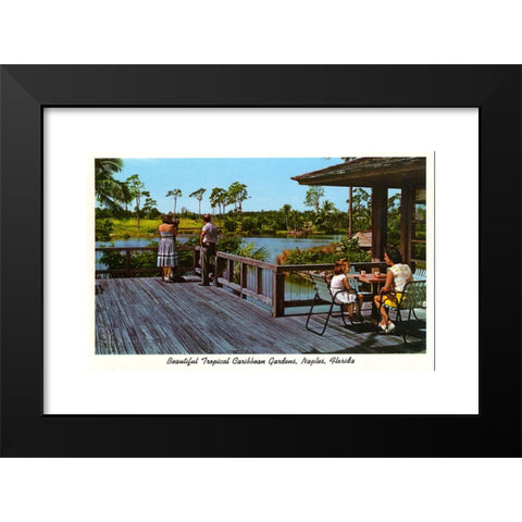 1960's Image Collection by Heritage Image Partnership Ltd - Black Modern Wood Framed Art Print Titled: Beautiful Tropical Caribbean Gardens, Naples, Florida, USA, 1962. Artist: Unknown