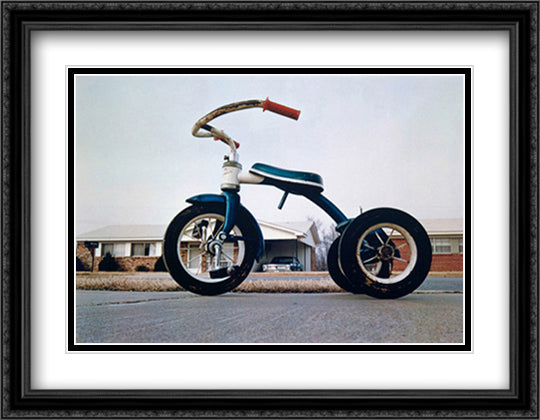 Sfmoma Tricycle Poster 28x28 Black Ornate Wood Framed Art Print Poster with Double Matting by Eggleston, William