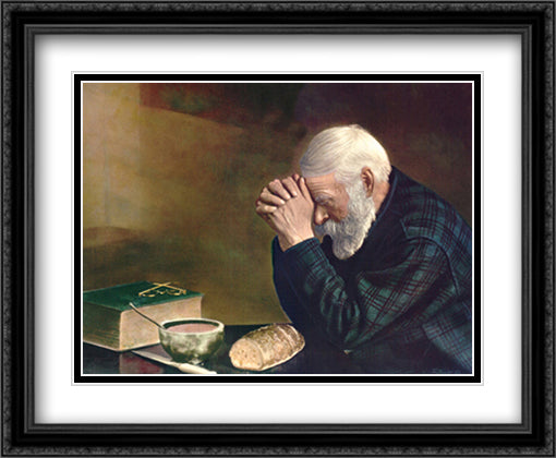 Grace 30x26 Black Ornate Wood Framed Art Print Poster with Double Matting by Enstrom