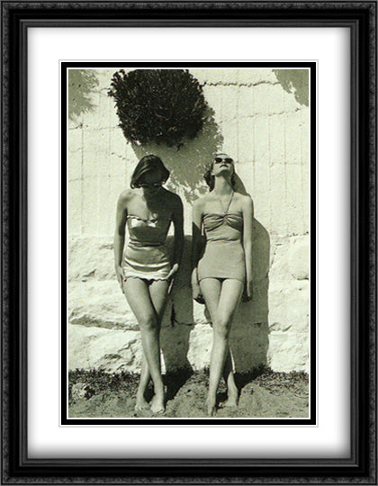 Clothes for a Holiday at Home, July 1951 24x32 Black Ornate Wood Framed Art Print Poster with Double Matting by Honeyman, Don
