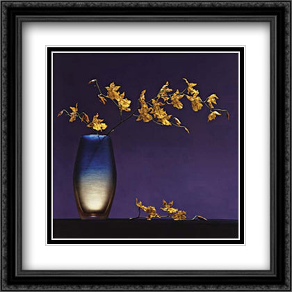 Flowers in a Vase, 1985 28x28 Black Ornate Wood Framed Art Print Poster with Double Matting by Mapplethorpe, Robert