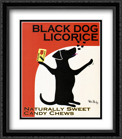 Black Dog Licorice 26x32 Black Ornate Wood Framed Art Print Poster with Double Matting by Bailey, Ken