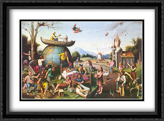 Proverbidioms II 32x26 Black Ornate Wood Framed Art Print Poster with Double Matting by Breitenbach, Thomas E.