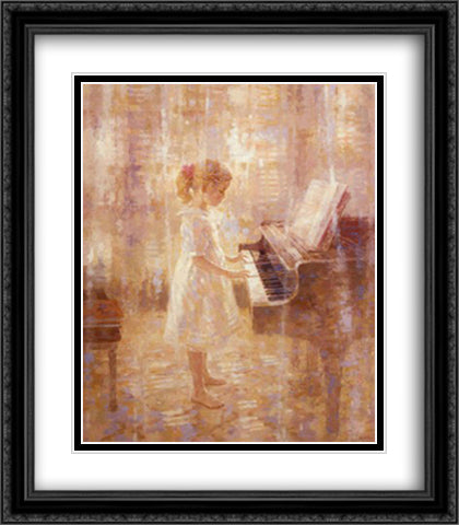 Barefoot Recital 24x33 Black Ornate Wood Framed Art Print Poster with Double Matting by Rucker, Harrison