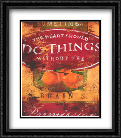 Do Things 26x32 Black Ornate Wood Framed Art Print Poster with Double Matting by White, Rodney