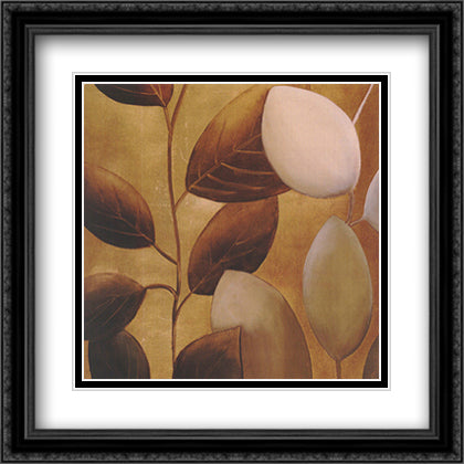 Gold Eco Chic II 16x28 Black Ornate Wood Framed Art Print Poster with Double Matting by Pinto, Patricia
