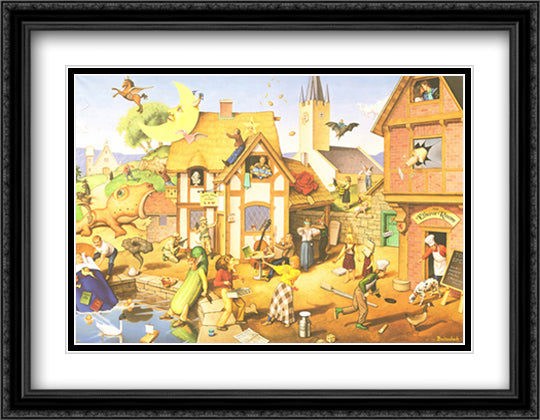 Shakespearience 32x26 Black Ornate Wood Framed Art Print Poster with Double Matting by Breitenbach, Thomas E.