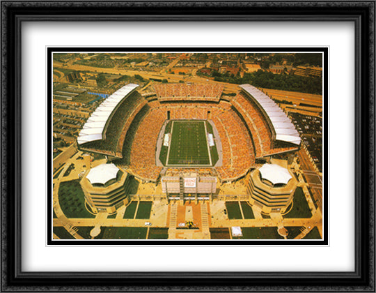Pittsburgh, Pennsylvania, Heinz Field 32x26 Black Ornate Wood Framed Art Print Poster with Double Matting by Smith, Mike