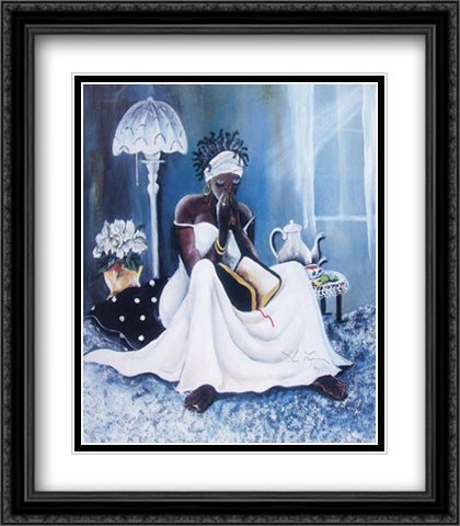 My Cup Runneth Over 25x30 Black Ornate Wood Framed Art Print Poster with Double Matting by Lee, Annie