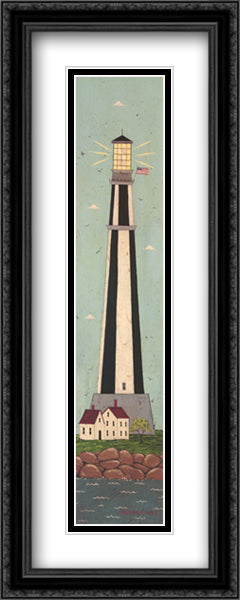 Nautical IV 11x32 Black Ornate Wood Framed Art Print Poster with Double Matting by Kimble, Warren