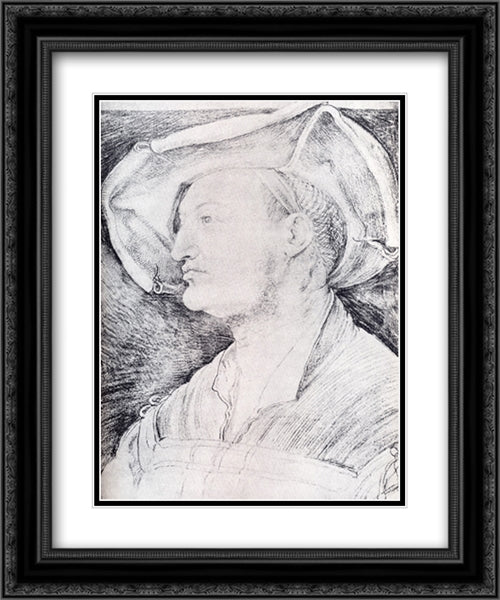 Portrait Of Ulrich Varnbuhler 20x24 Black Ornate Wood Framed Art Print Poster with Double Matting by Durer, Albrecht