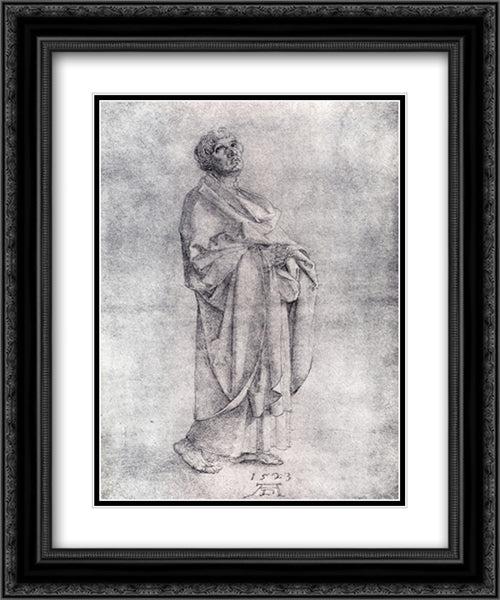 St. John Lamenting 20x24 Black Ornate Wood Framed Art Print Poster with Double Matting by Durer, Albrecht