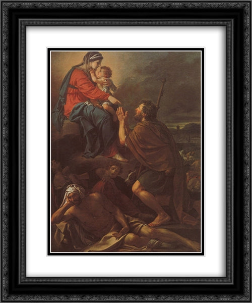 Saint Roch 20x24 Black Ornate Wood Framed Art Print Poster with Double Matting by Tissot, James