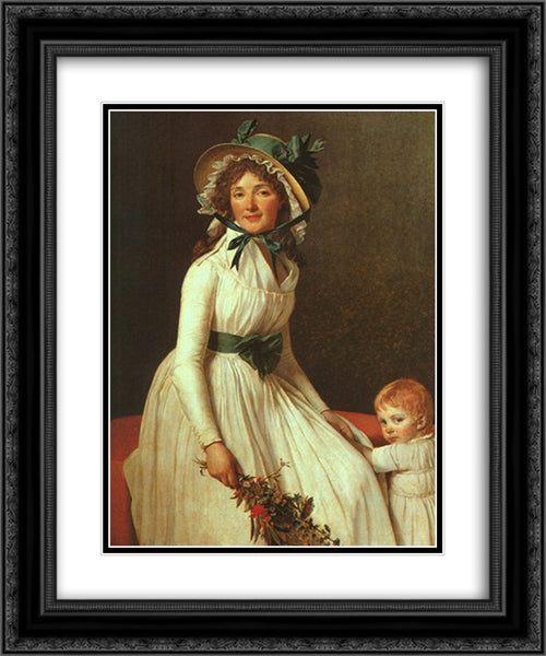 Portrait of Madame Seriziat 20x24 Black Ornate Wood Framed Art Print Poster with Double Matting by Tissot, James