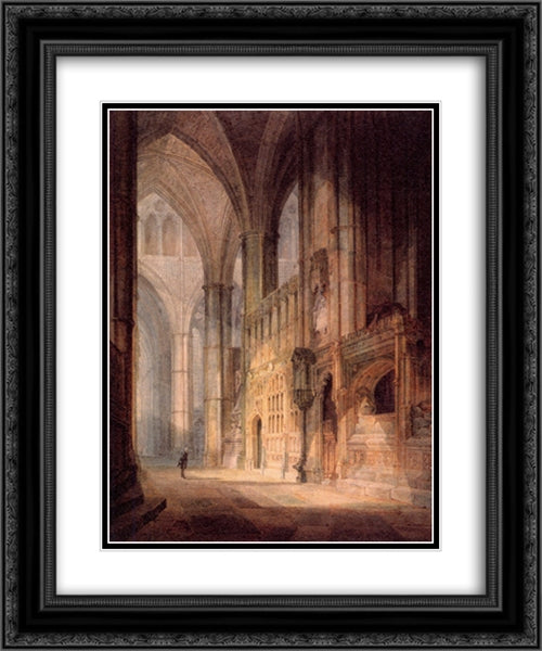 St. Erasmus in Bishop Islips Chapel, Westminster Abbey 20x24 Black Ornate Wood Framed Art Print Poster with Double Matting by Turner, Joseph Mallord William