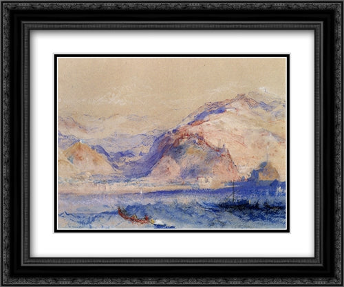 Genda 24x20 Black Ornate Wood Framed Art Print Poster with Double Matting by Turner, Joseph Mallord William