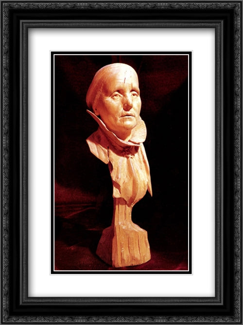 Mona 18x24 Black Ornate Wood Framed Art Print Poster with Double Matting by Zorn, Anders