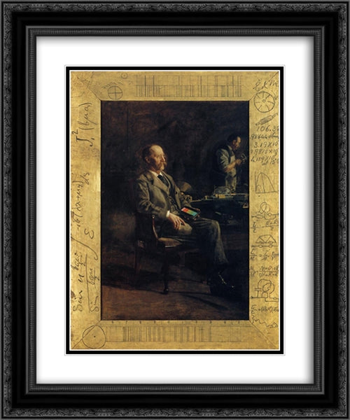 Portrait of Professor Henry A. Rowland 20x24 Black Ornate Wood Framed Art Print Poster with Double Matting by Eakins, Thomas
