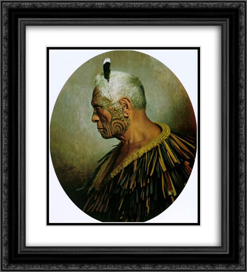 A Noble Relic of a Noble Race 20x22 Black Ornate Wood Framed Art Print Poster with Double Matting by Goldie, Charles