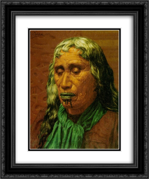 Memories of a Heroine: Hera Puna 20x24 Black Ornate Wood Framed Art Print Poster with Double Matting by Goldie, Charles