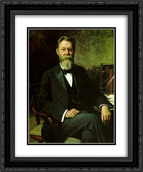 Portrait of Thomas Wilson Leys 20x24 Black Ornate Wood Framed Art Print Poster with Double Matting by Goldie, Charles