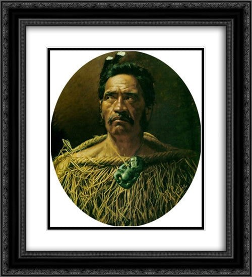 Study from life: One of the old school 20x22 Black Ornate Wood Framed Art Print Poster with Double Matting by Goldie, Charles