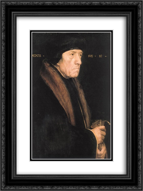 Portrait of John Chambers 18x24 Black Ornate Wood Framed Art Print Poster with Double Matting by Holbein the Younger, Hans