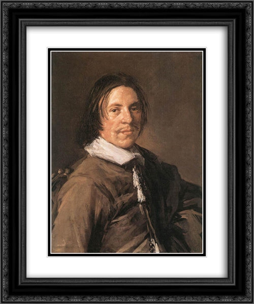 Vincent Laurensz van der Vinne 20x24 Black Ornate Wood Framed Art Print Poster with Double Matting by Hals, Frans
