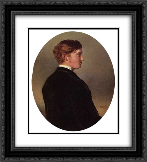 William Douglas Hamilton, 12th Duke of Hamilton 20x22 Black Ornate Wood Framed Art Print Poster with Double Matting by Winterhalter, Franz Xaver