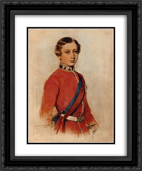 Albert Edward, Prince of Wales 20x24 Black Ornate Wood Framed Art Print Poster with Double Matting by Winterhalter, Franz Xaver