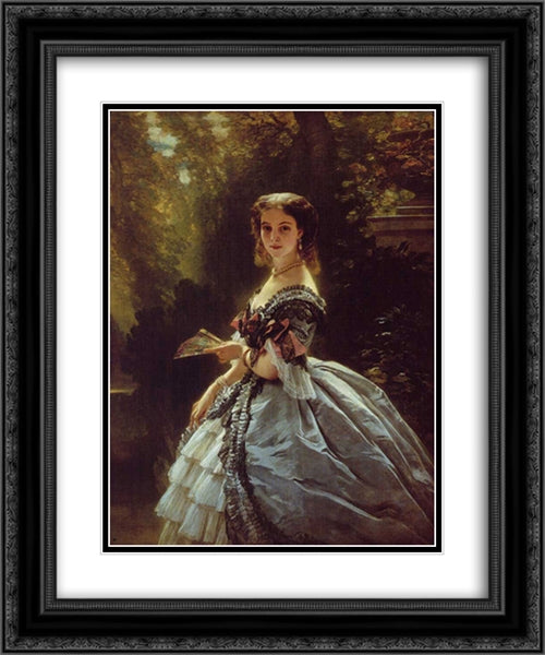 Princess Elizabeth Esperovna Belosselsky'Belosenky, Princess Troubetskoi 20x24 Black Ornate Wood Framed Art Print Poster with Double Matting by Winterhalter, Franz Xaver