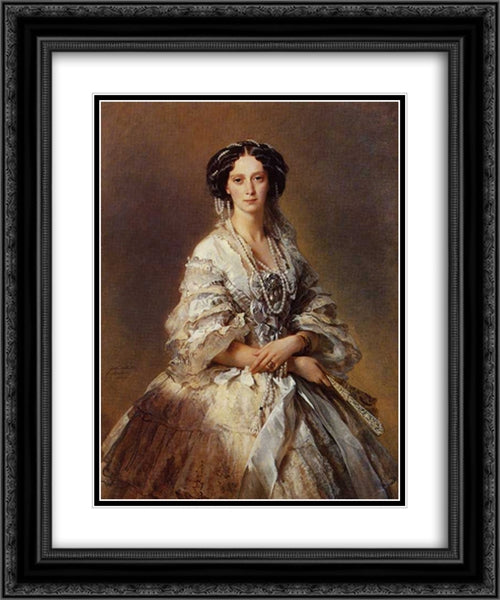 The Empress Maria Alexandrovna of Russia 20x24 Black Ornate Wood Framed Art Print Poster with Double Matting by Winterhalter, Franz Xaver