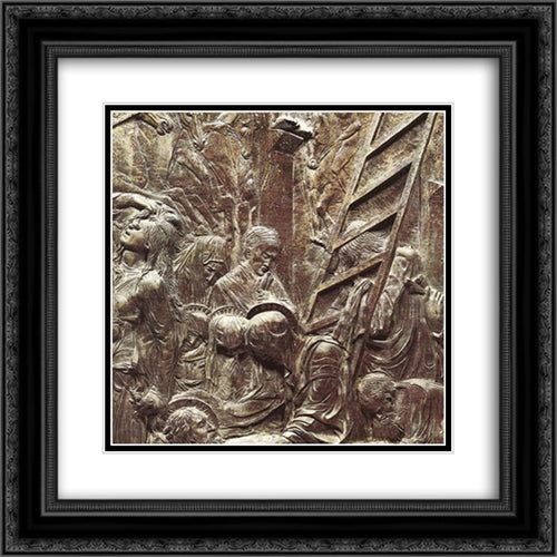 Deposition 20x20 Black Ornate Wood Framed Art Print Poster with Double Matting by Donatello