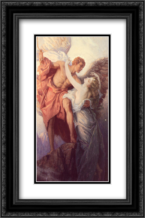 Day and the Dawnstar 16x24 Black Ornate Wood Framed Art Print Poster with Double Matting by Draper, Herbert James Draper