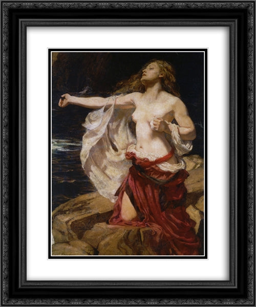 Ariadne 20x24 Black Ornate Wood Framed Art Print Poster with Double Matting by Draper, Herbert James Draper