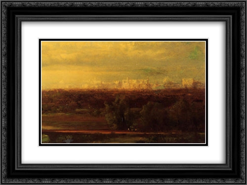 Visionary Landscape 24x18 Black Ornate Wood Framed Art Print Poster with Double Matting by Inness, George