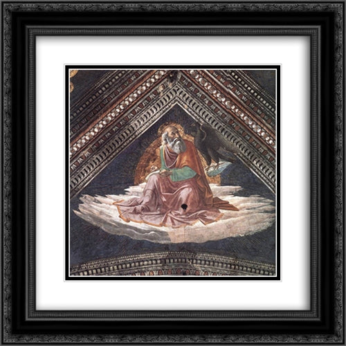 St John the Evangelist 20x20 Black Ornate Wood Framed Art Print Poster with Double Matting by Ghirlandaio, Domenico
