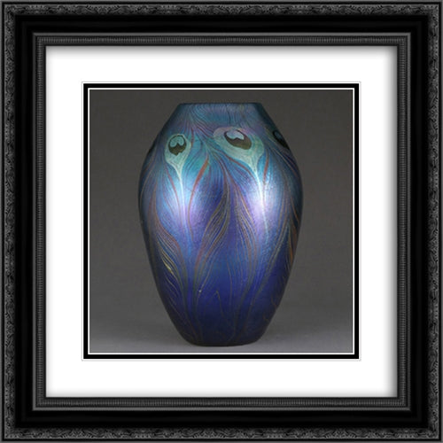 Vase 20x20 Black Ornate Wood Framed Art Print Poster with Double Matting by Tiffany, Louis Comfort