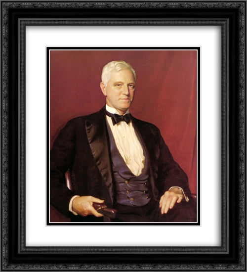 Portrait of Mr. Charles Sinkler 20x22 Black Ornate Wood Framed Art Print Poster with Double Matting by Paxton, William McGregor