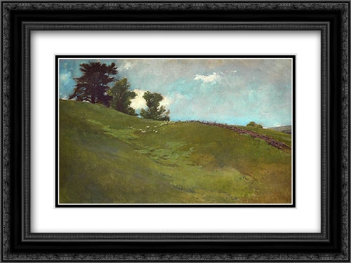 Landscape, Cornish, N.H. 24x18 Black Ornate Wood Framed Art Print Poster with Double Matting by Alexander, John White