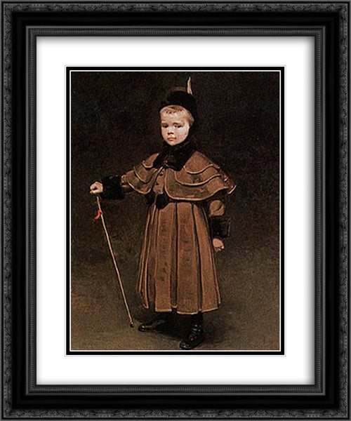 Portrait of Cecil Kent Drinker 20x24 Black Ornate Wood Framed Art Print Poster with Double Matting by Beaux, Cecilia