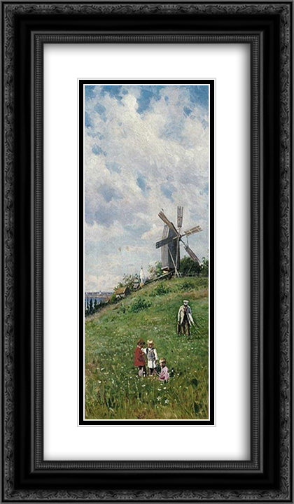 Summer 14x24 Black Ornate Wood Framed Art Print Poster with Double Matting by Makovsky, Vladimir