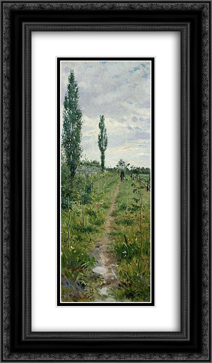 Summer 14x24 Black Ornate Wood Framed Art Print Poster with Double Matting by Makovsky, Vladimir