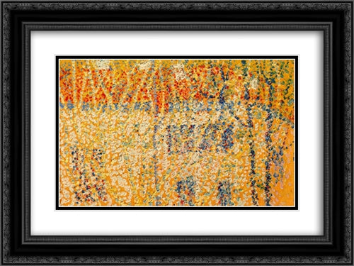 Landscape 24x18 Black Ornate Wood Framed Art Print Poster with Double Matting by Malevich, Kazimir