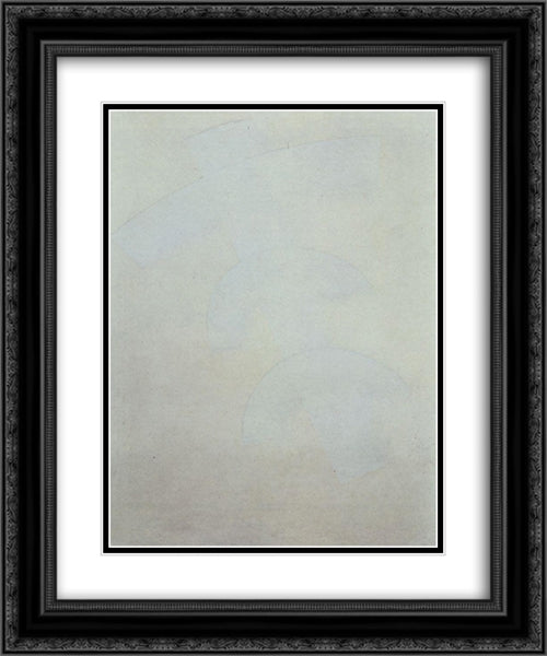 Suprematism 20x24 Black Ornate Wood Framed Art Print Poster with Double Matting by Malevich, Kazimir