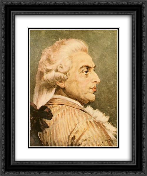 Stanislaw August 20x24 Black Ornate Wood Framed Art Print Poster with Double Matting by Matejko, Jan
