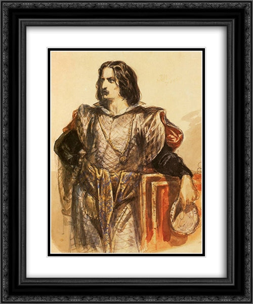 The young man 20x24 Black Ornate Wood Framed Art Print Poster with Double Matting by Matejko, Jan