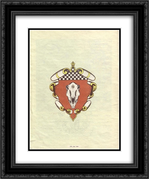 Illustration. 'Fairy Tales: Teremok. Mizgir'. 20x24 Black Ornate Wood Framed Art Print Poster with Double Matting by Narbut, Heorhiy