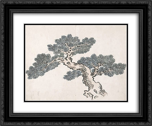 Untitled (a tree) 24x20 Black Ornate Wood Framed Art Print Poster with Double Matting by no Taiga, Ike