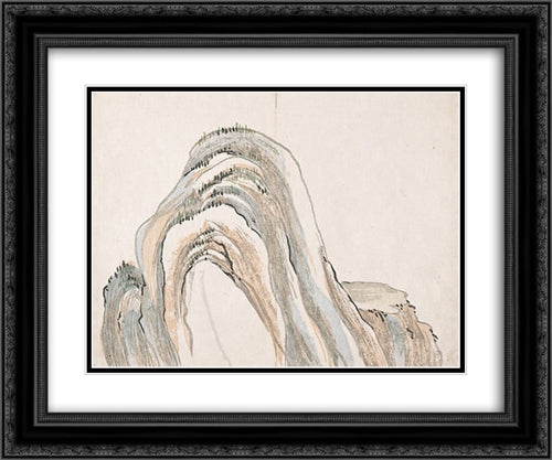 Untitled (Mountains) 24x20 Black Ornate Wood Framed Art Print Poster with Double Matting by no Taiga, Ike